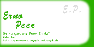 erno peer business card